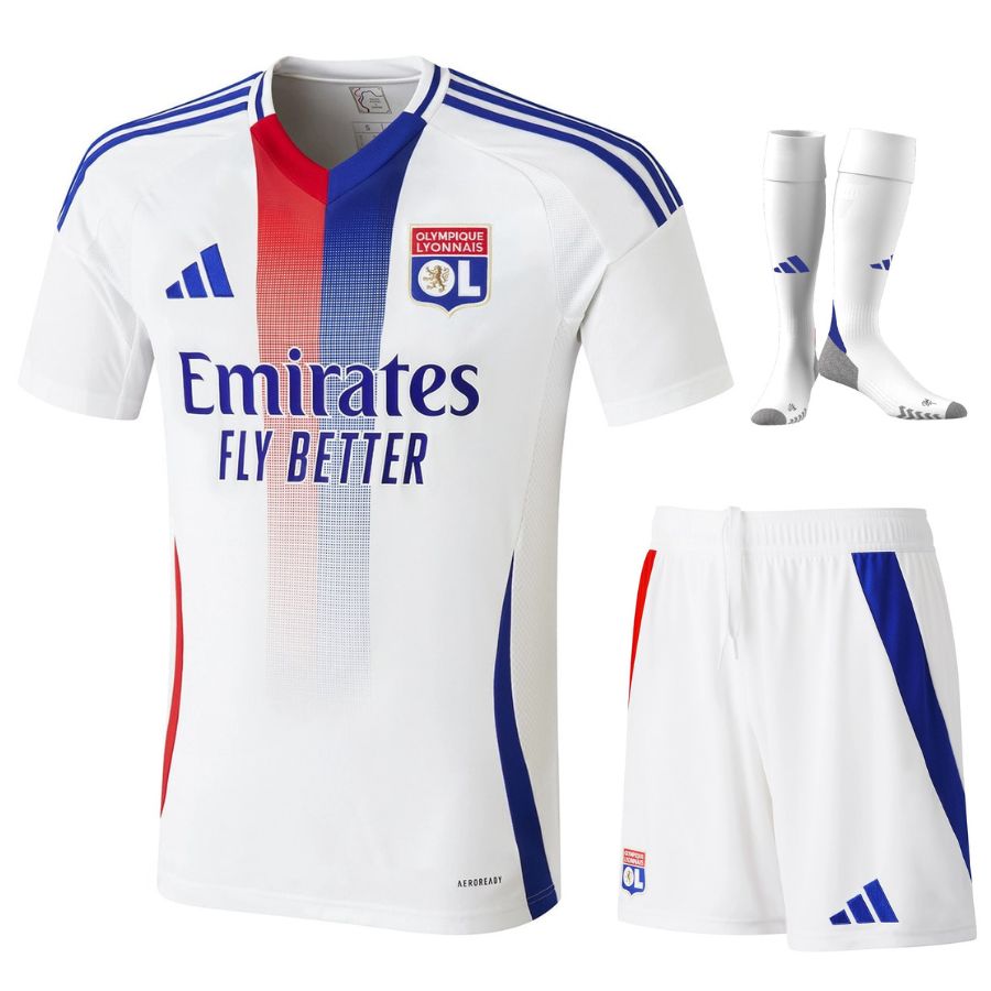 MAILLOT KIT ENFANT OL DOMICILE 2024/25 - ALLMAILLOT.com  