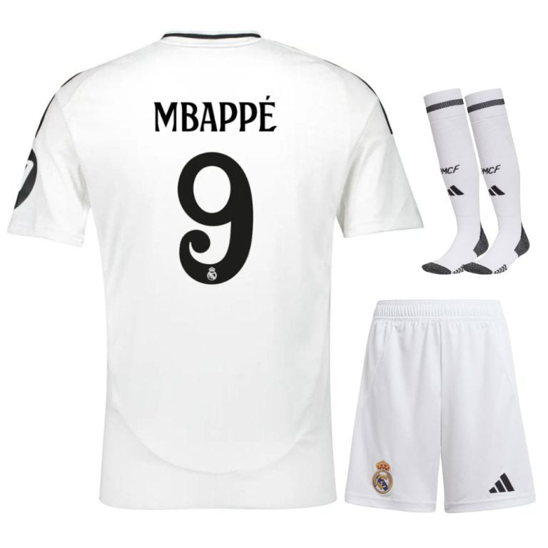 MAILLOT KIT ENFANT REAL MADRID MBAPPE 2024/25 - ALLMAILLOT.com  