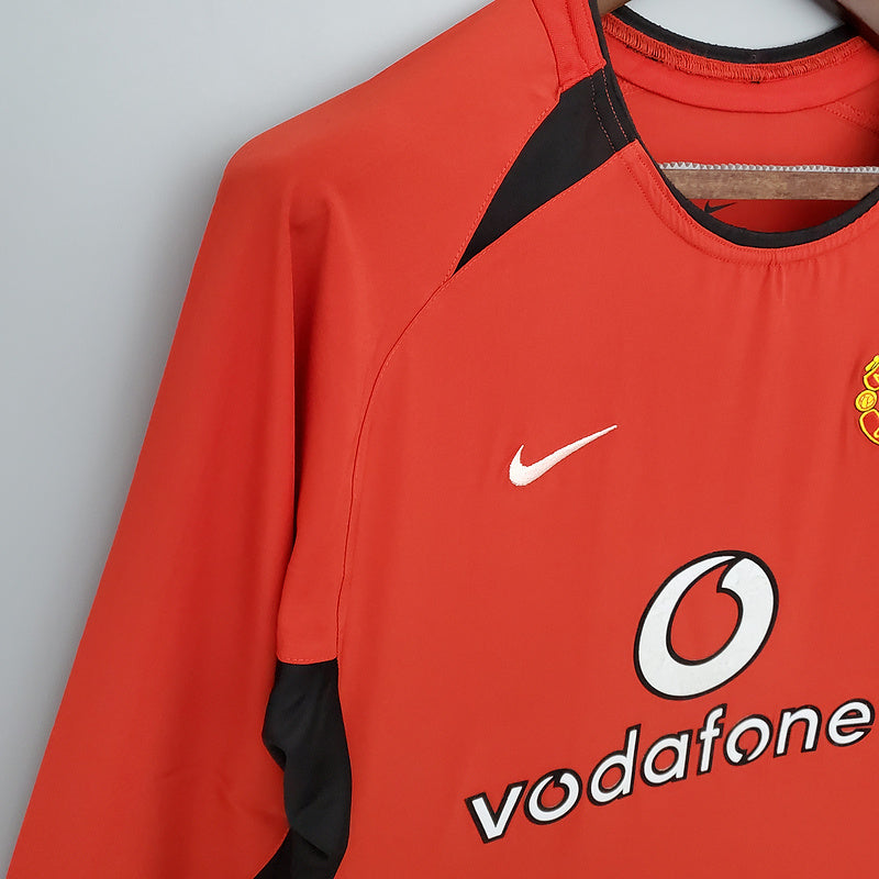 MAILLOT MANCHESTER UNITED DOMICILE MANCHES LONGUES 2002/04