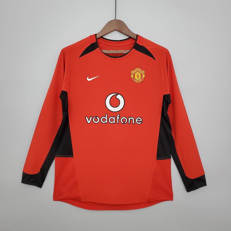 MAILLOT MANCHESTER UNITED DOMICILE MANCHES LONGUES 2002/04