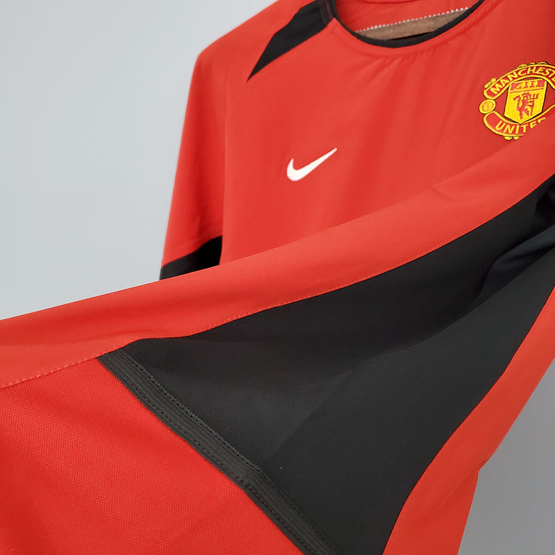 MAILLOT MANCHESTER UNITED DOMICILE MANCHES LONGUES 2002/04