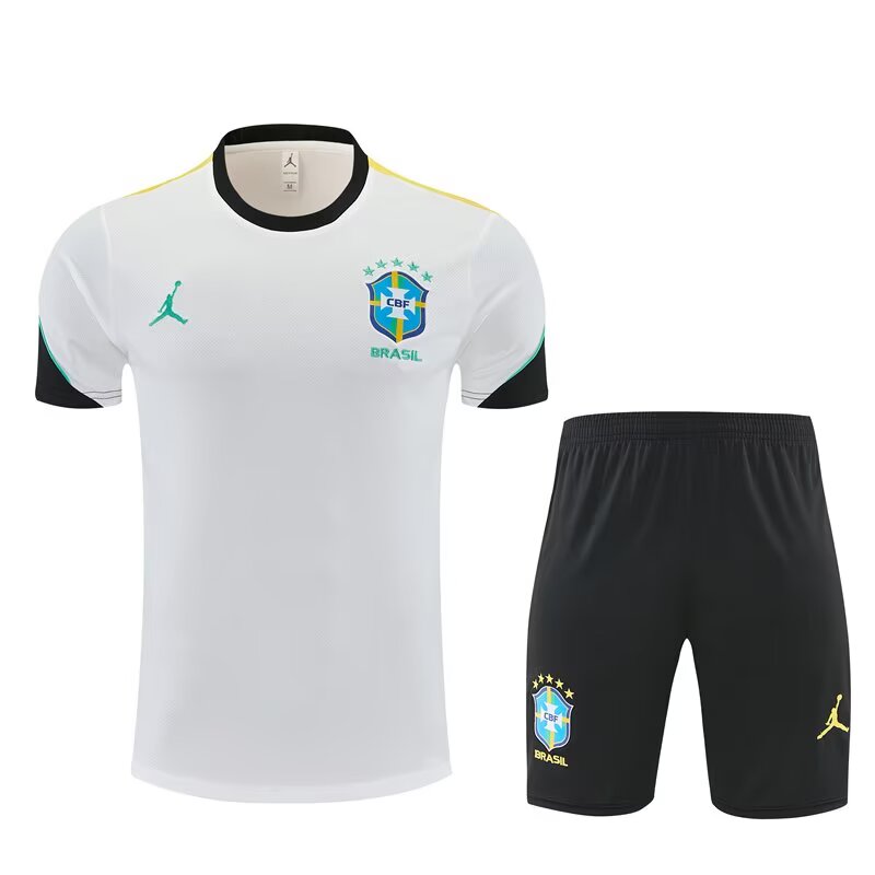 Ensemble Brésil Pre-Match 2026 Blanc