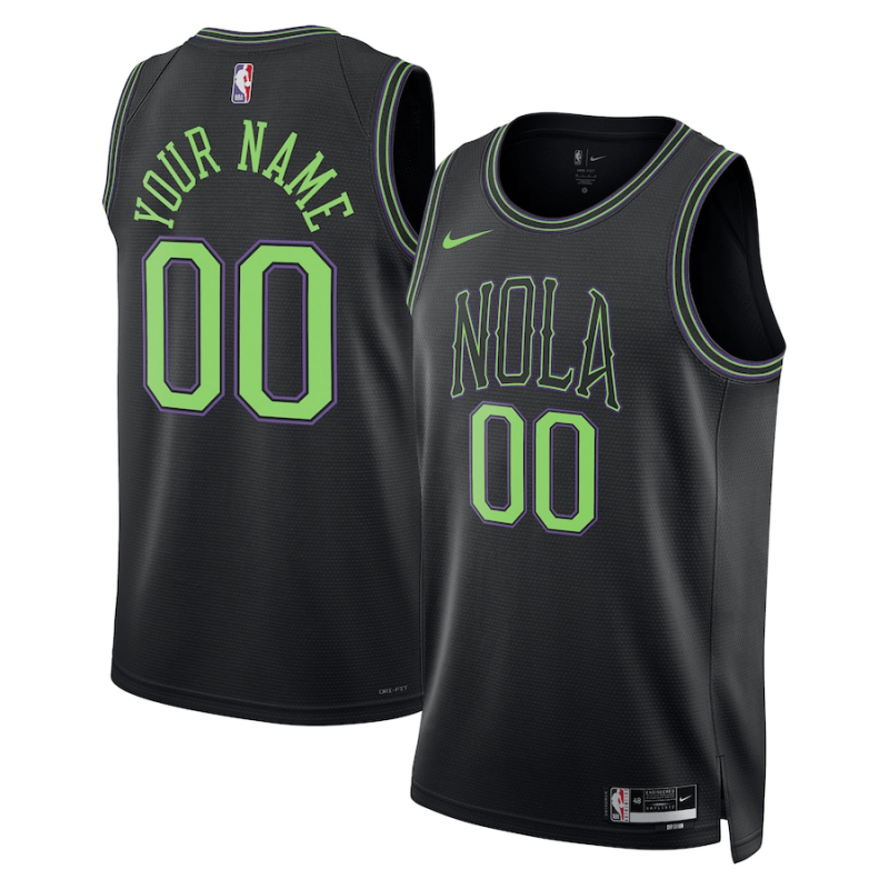 Maillot NBA New Orleans Pelicans 2024 Swingman Noir City Edition Personnalisable