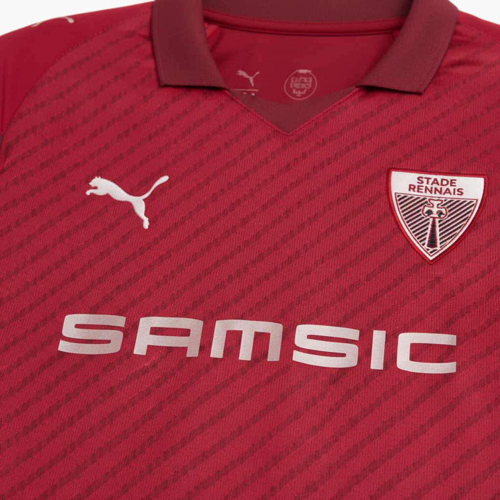 Zoom tissu Stade Rennais 125 ans